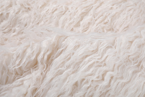 Elfenbein des mongolischen Acryl-150cm Vlies Faux-Plüsch-