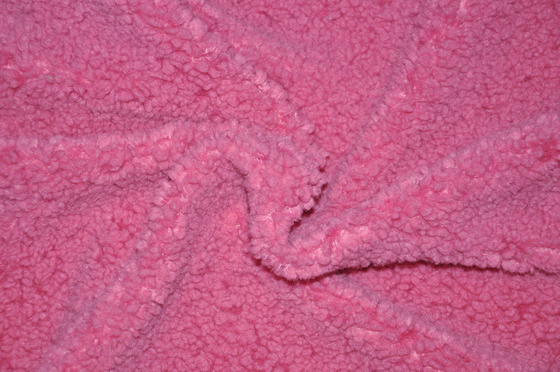 150cm Faux Sherpa-Gewebe bereitete Polyester-Pelz-Jacquardwebstuhl-Muster 500gsm auf