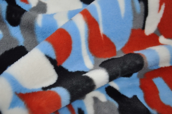 Drucknachahmungs-Kaninchen-Pelz-Polyester 100% 150cm CW oder justierbares