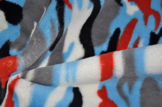 Drucknachahmungs-Kaninchen-Pelz-Polyester 100% 150cm CW oder justierbares