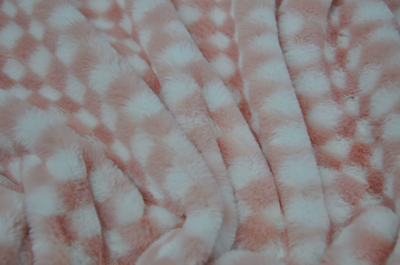Drucknachahmungs-Kaninchen-Pelz-Polyester 100% 150cm CW oder justierbares