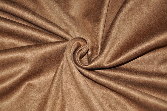 Kamel 155cm Faux-Veloursleder-Gewebe, Polyester-Schaum unterstützte Faux-Veloursleder