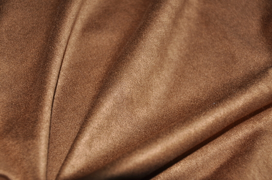 Kamel 155cm Faux-Veloursleder-Gewebe, Polyester-Schaum unterstützte Faux-Veloursleder