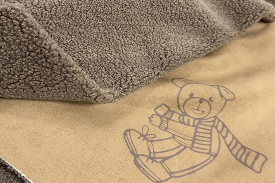 Vlies-Gewebe des Braunbär-400gsm 160cm verpfändete verbundene PU 100% Sherpa-Vlies