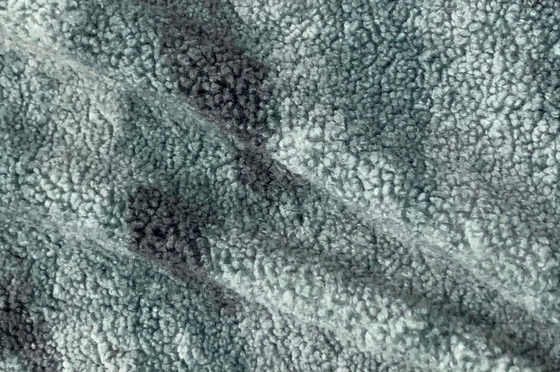 Jacquardwebstuhl 	Faux Sherpa-Gewebe-Kontroll-Polyester-Pelz kopierte 460gsm