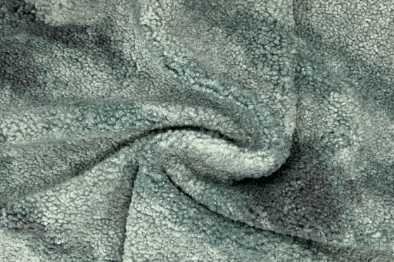 Jacquardwebstuhl 	Faux Sherpa-Gewebe-Kontroll-Polyester-Pelz kopierte 460gsm