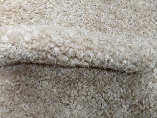 Faux Sherpa Recycling 150cm Warp Strickgewebe für Bekleidung und Spielzeug