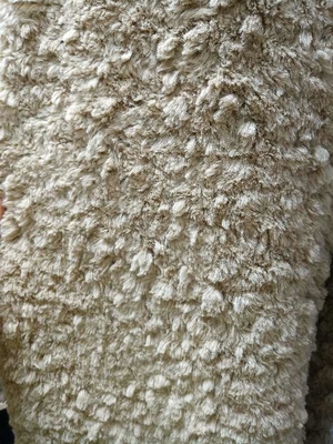 Kamelgeschnittenes Flower Warp Strickgewebe 610gm