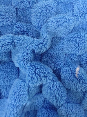150cm-170cm tiefblaues doppelseitiges, recyceltes Jacquard-Plaid-Baumwollvelvet