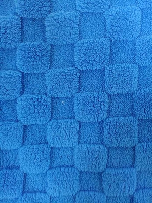 150cm-170cm tiefblaues doppelseitiges, recyceltes Jacquard-Plaid-Baumwollvelvet